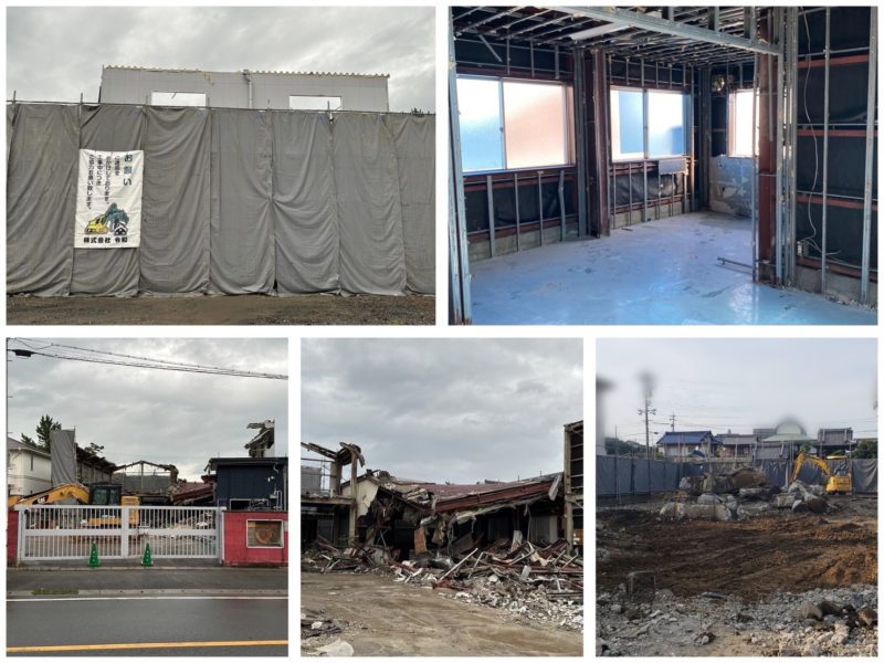 2024年8月三重県桑名市内解体工事　解体途中
