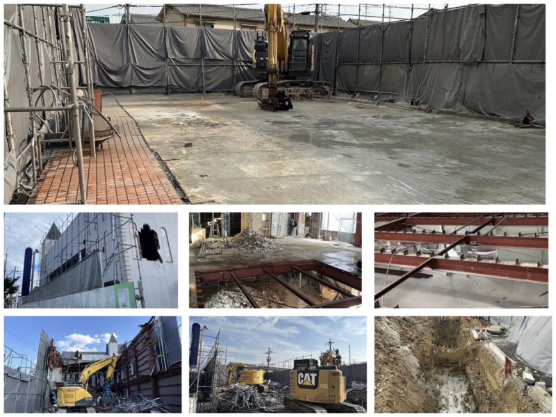 2024年10月奈良県奈良市内解体工事　解体途中