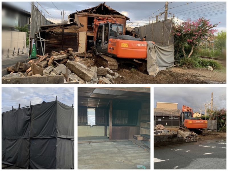 2024年11月豊川市内解体工事　解体途中